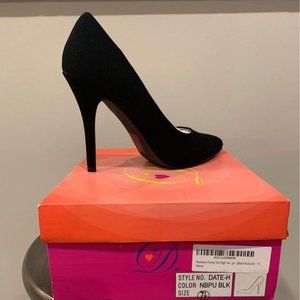 Classic Black Suede Heels 7.5